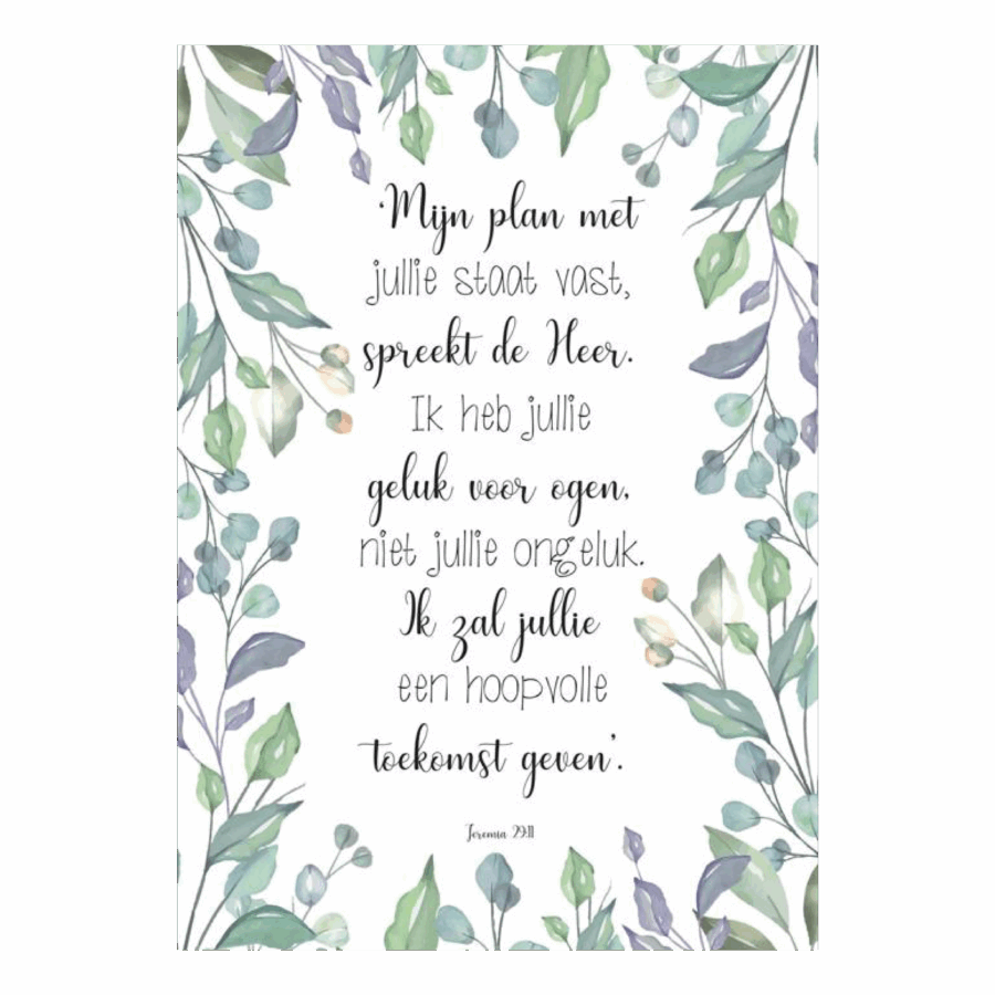 Poster 'Mijn plan staat vast'