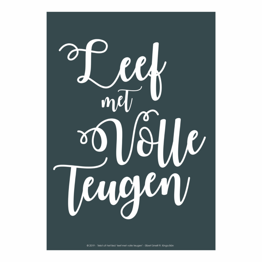 Poster 'Leef met volle teugen' - Groen