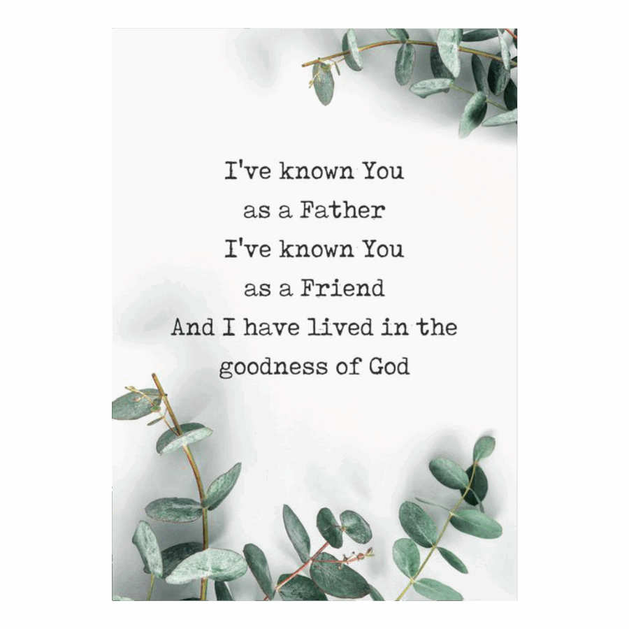 Poster 'I've known you as a Father'