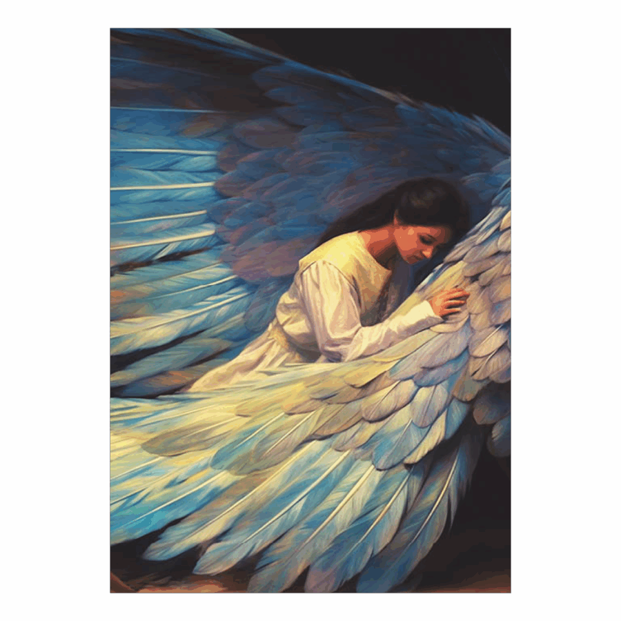 Poster 'Schuilen onder uw vleugels'