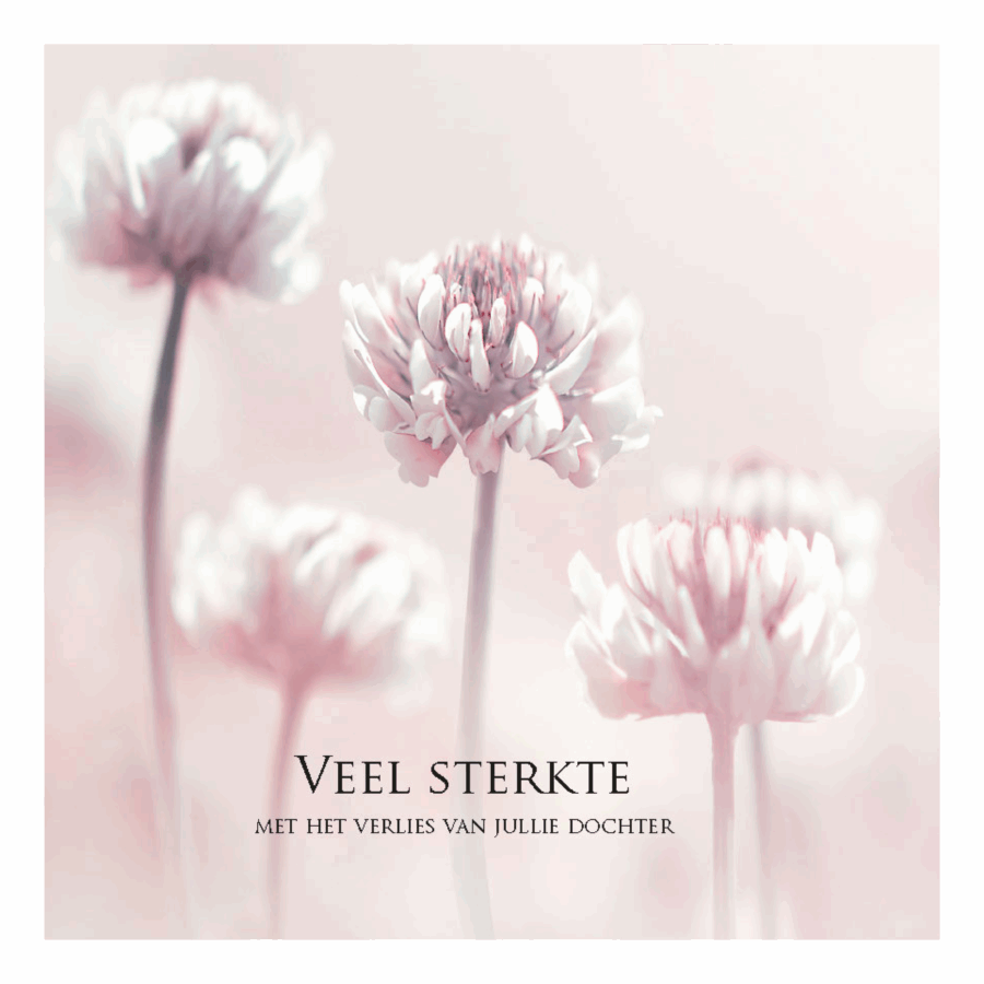 Wenskaart 'Veel sterkte - verlies dochter'