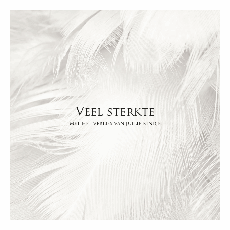 Wenskaart 'Veel sterkte - verlies kindje'