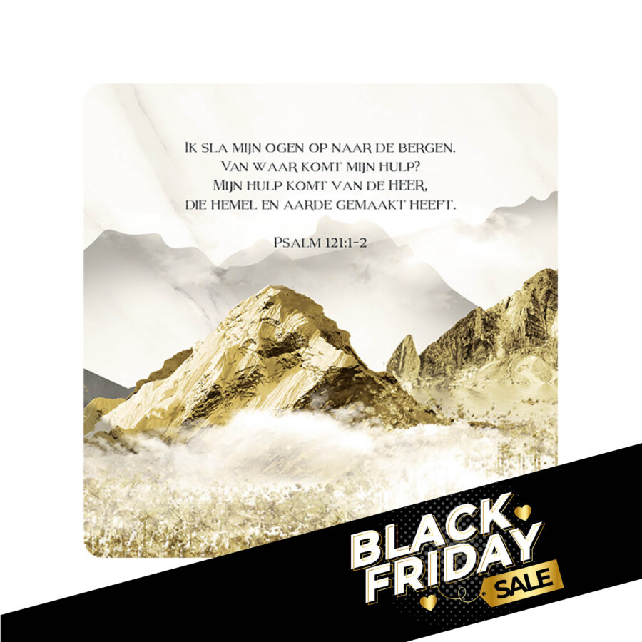 Cadeaubordje Bergen goudkleurig