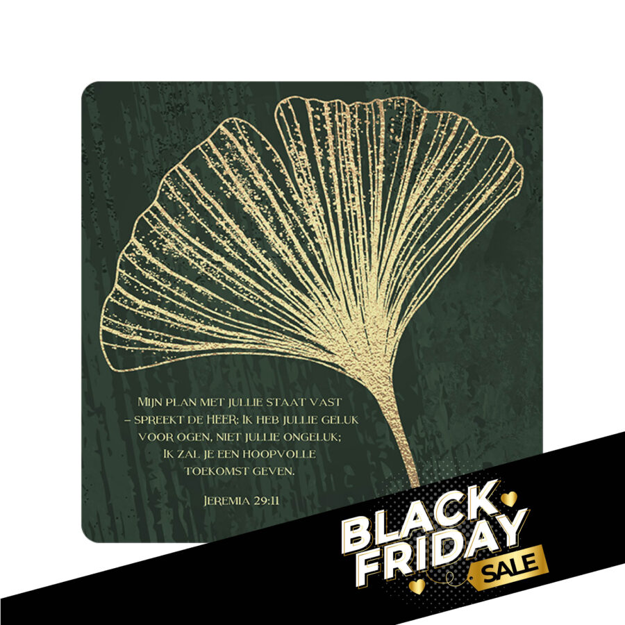 Cadeaubordje Goudkleurige bloem