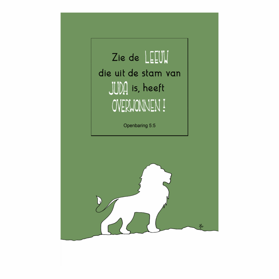 Kaart 'Zie, de leeuw'