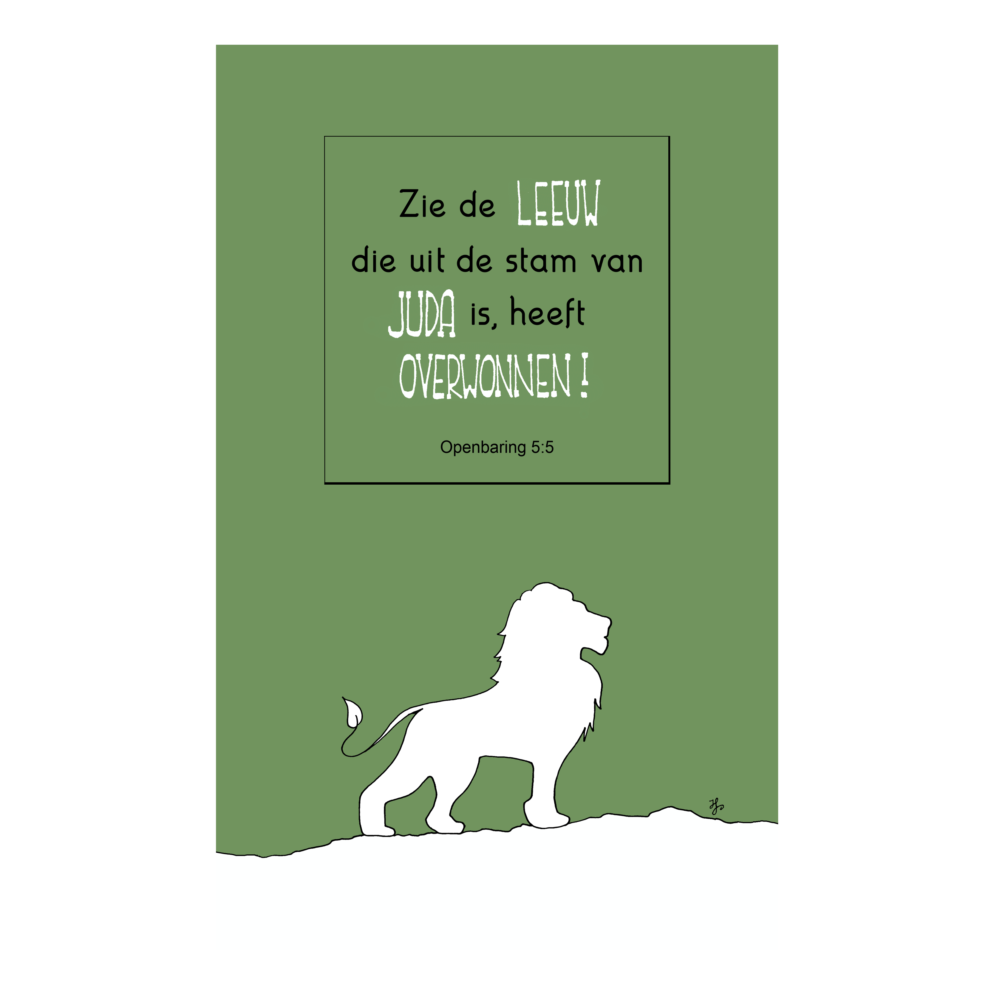 Kaart 'Zie, de leeuw'