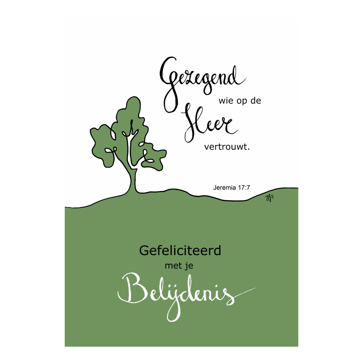 Kaart 'Gefeliciteerd, belijdenis'