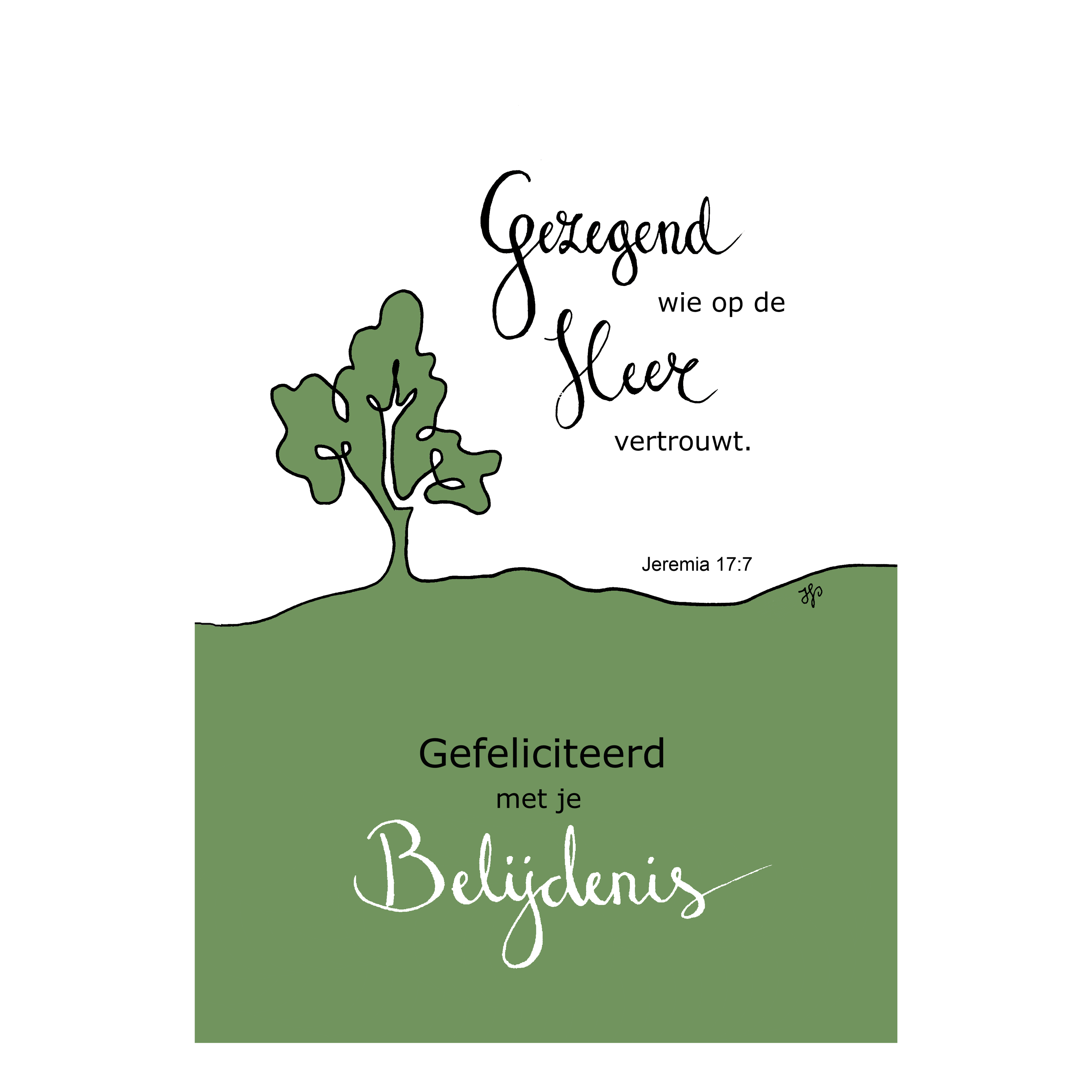 Kaart 'Gefeliciteerd, belijdenis'