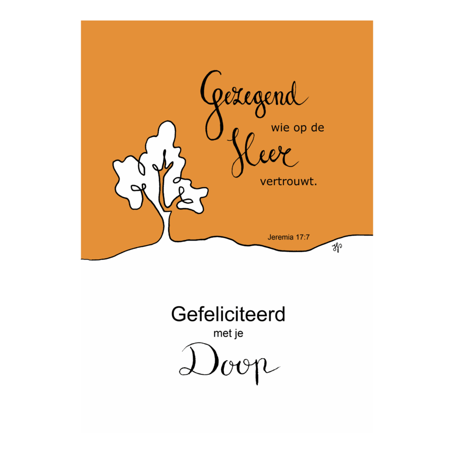 Kaart 'Gefeliciteerd, doop'