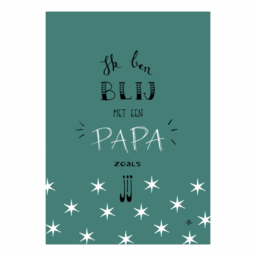 Kaart 'Blij met een papa'