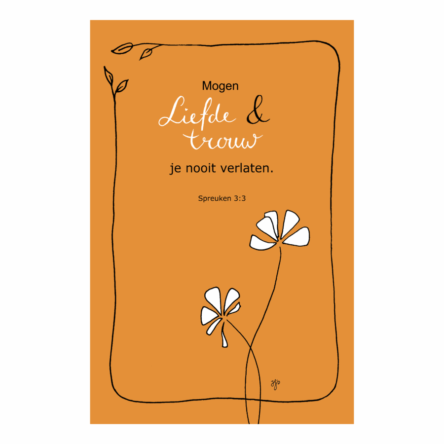 Kaart 'Mogen liefde & trouw'