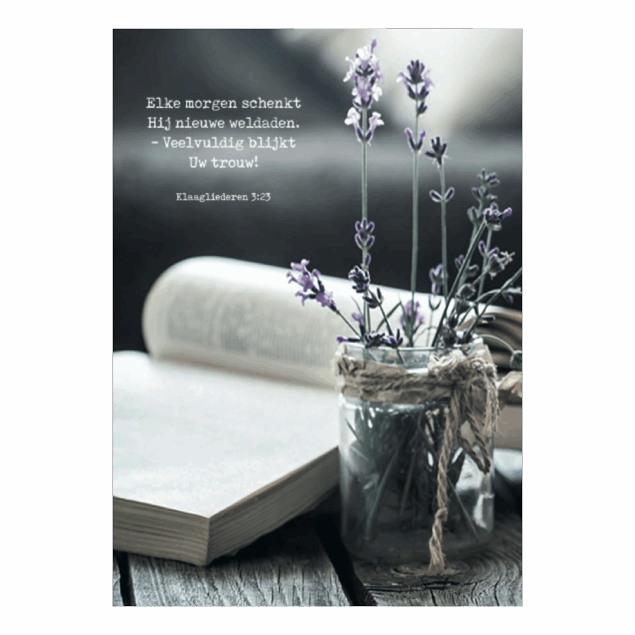 Poster A4 'Elke morgen schenkt Hij'