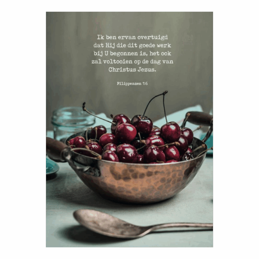 Poster A4 'Hij zal dit goede werk voltooien'