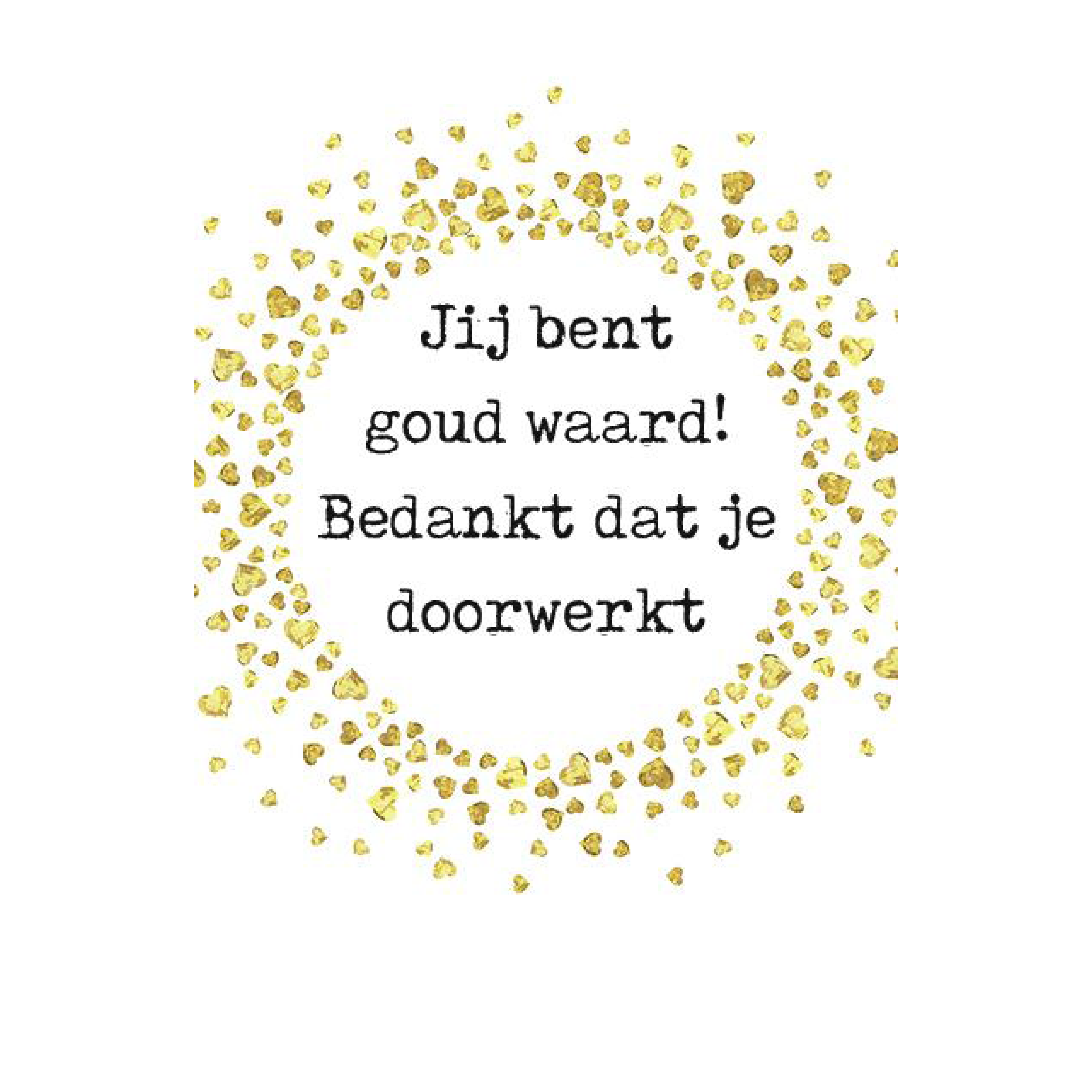 Voordeelkaart 'Bedankt dat je doorwerkt'