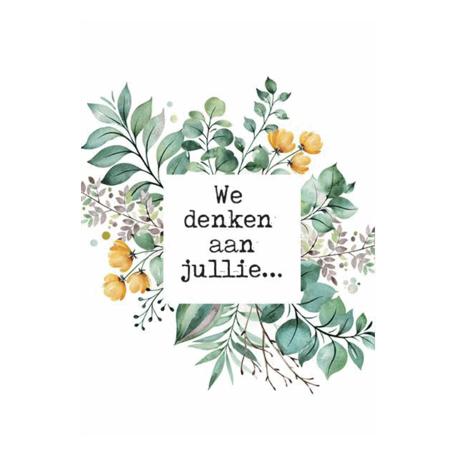 Voordeelkaart 'We denken aan jullie'