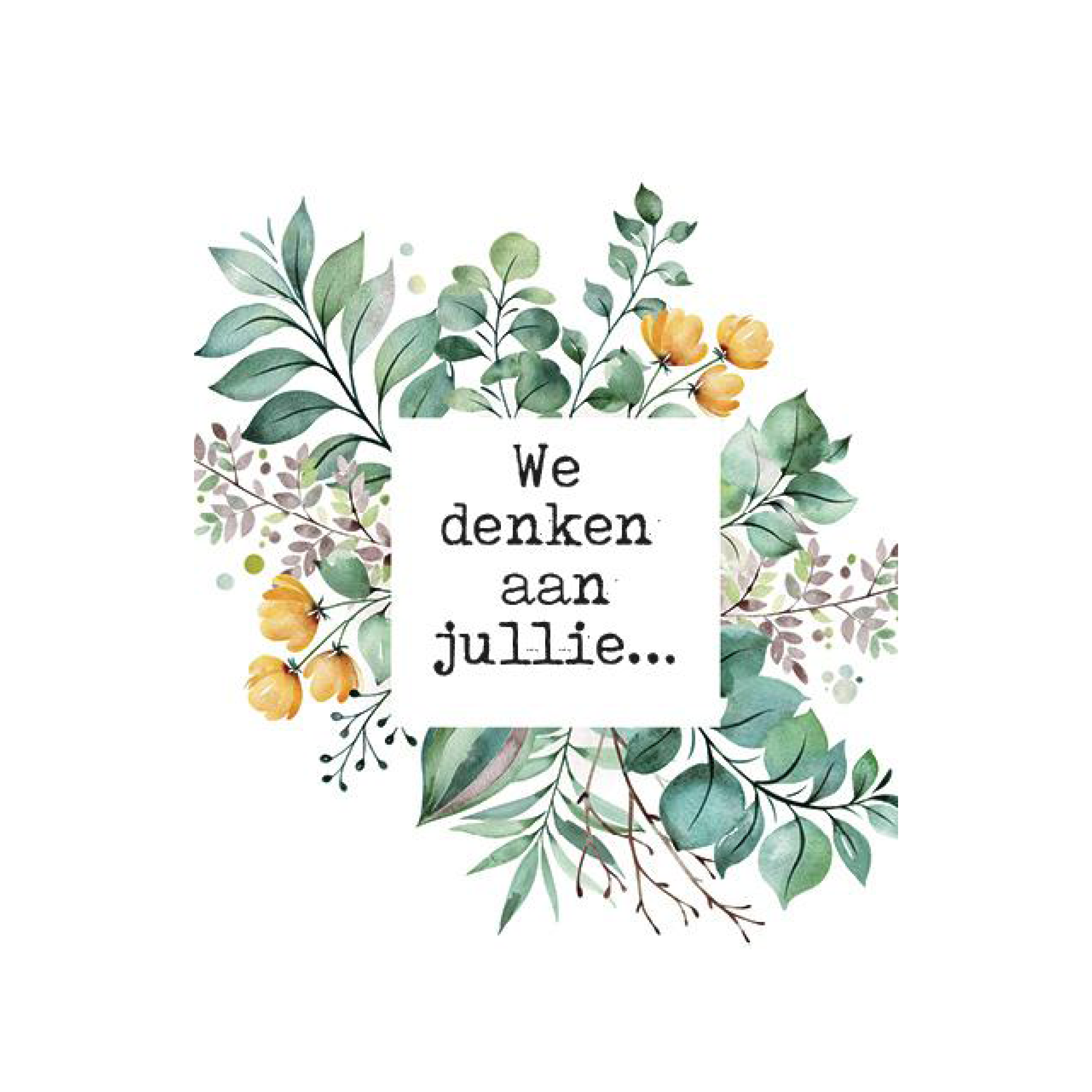 Voordeelkaart 'We denken aan jullie'