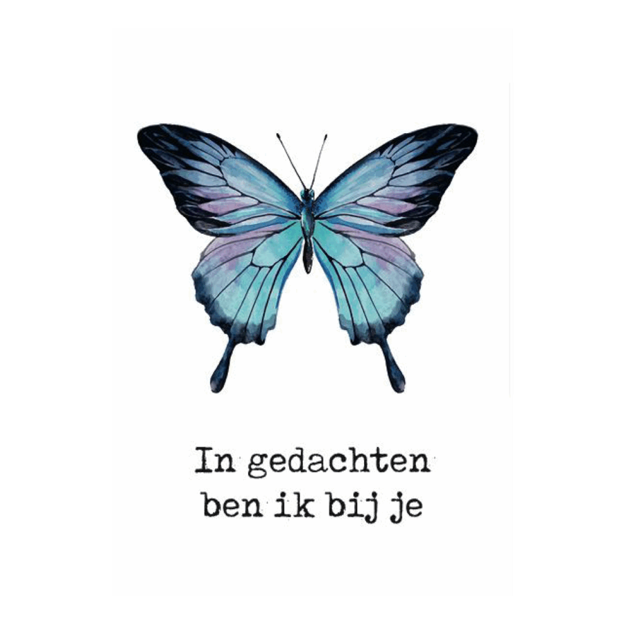 Voordeelkaart 'In gedachten ben ik bij je'