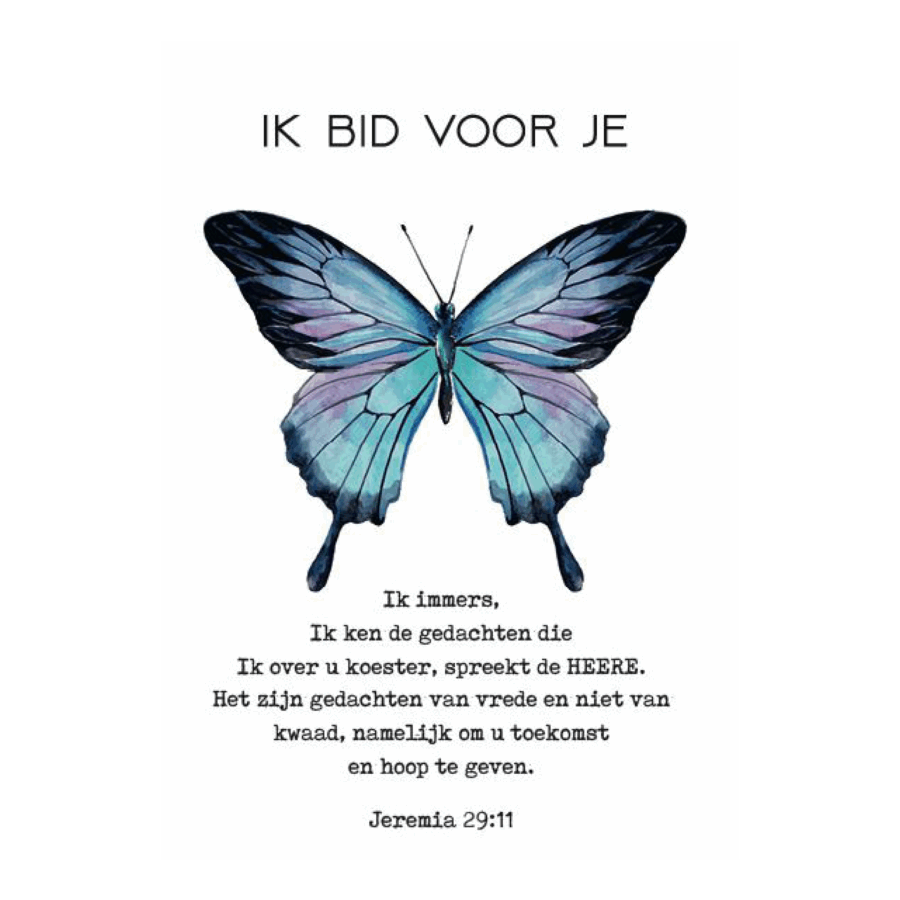 Voordeelkaart 'Ik bid voor je - Jeremia 29:11'