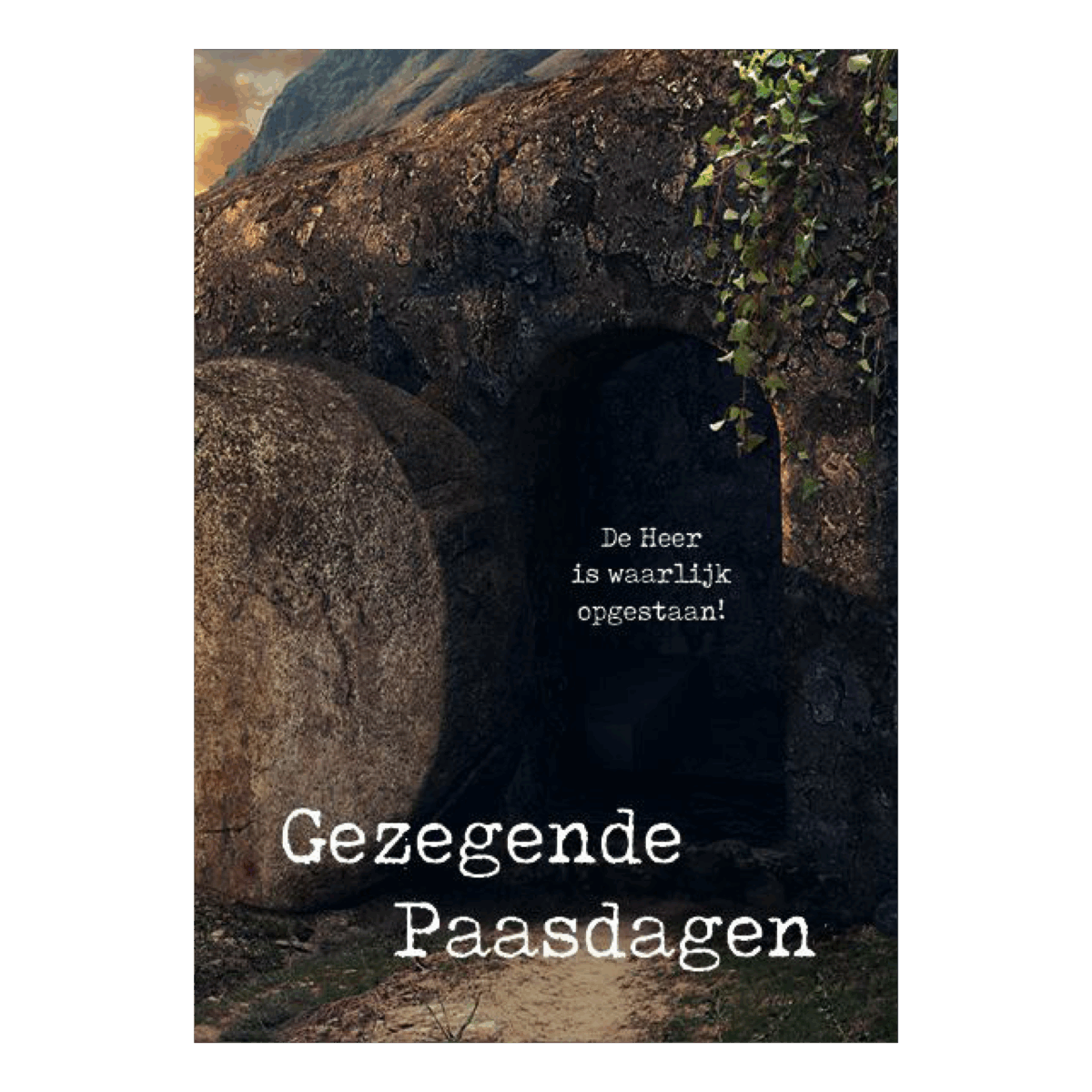 Voordeelkaart 'Gezegende paasdagen - graf'