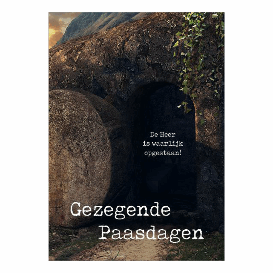 Voordeelkaart 'Gezegende paasdagen - graf'
