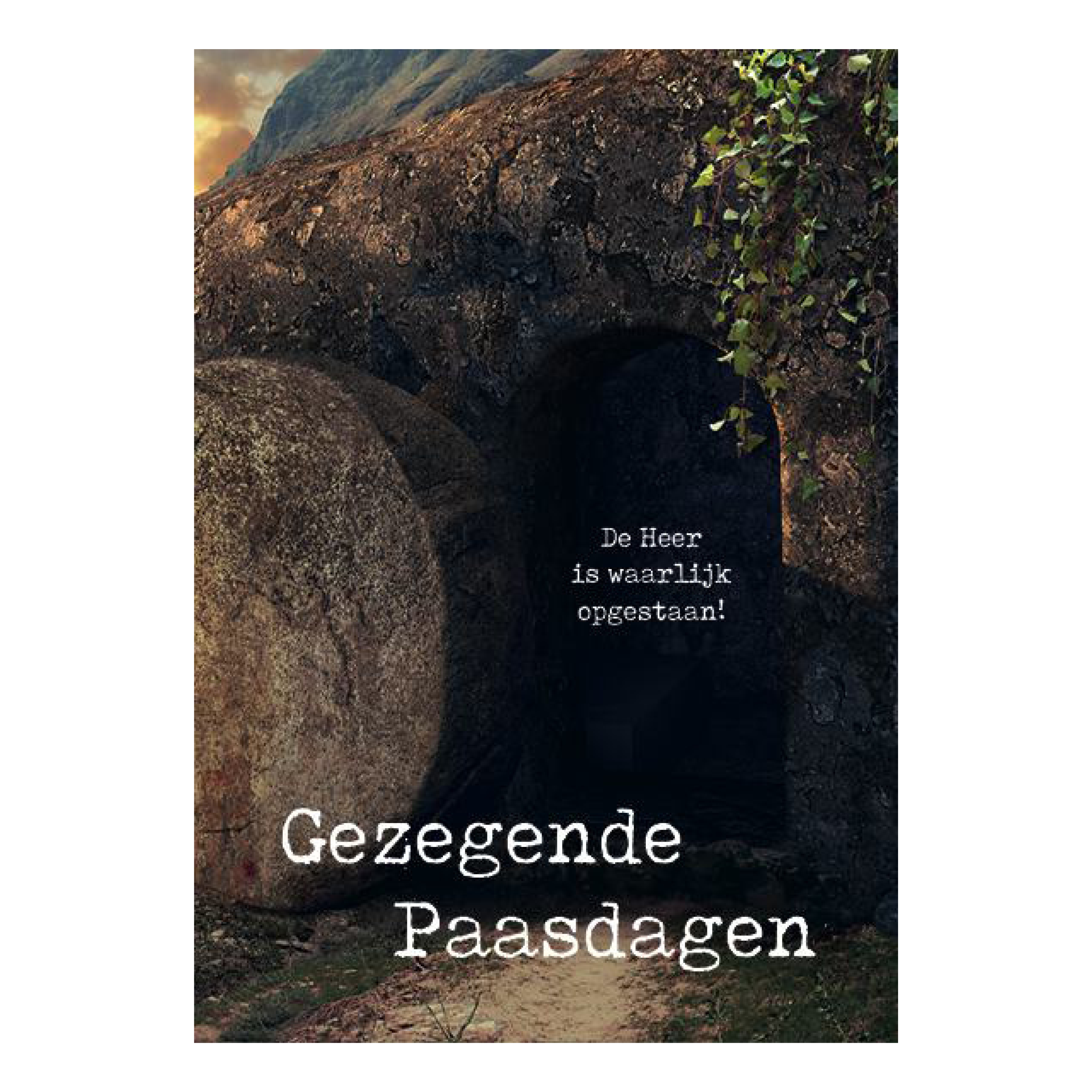 Voordeelkaart 'Gezegende paasdagen - graf'