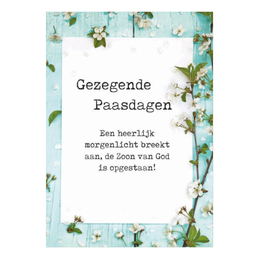Voordeelkaart 'Gezegende paasdagen - morgenlicht'
