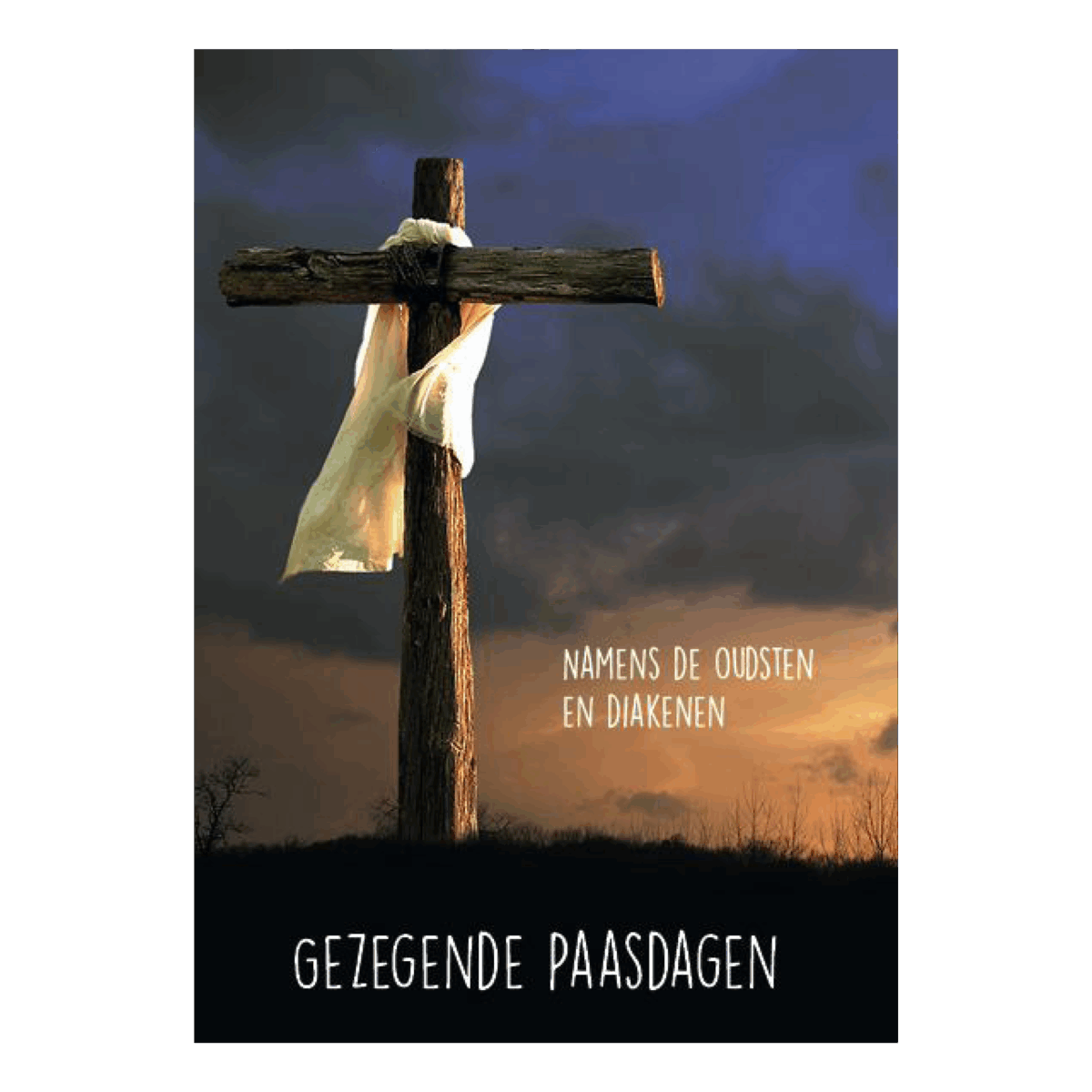 100 Voordeelkaarten kerk 'Gezegende paasdagen - kruis'