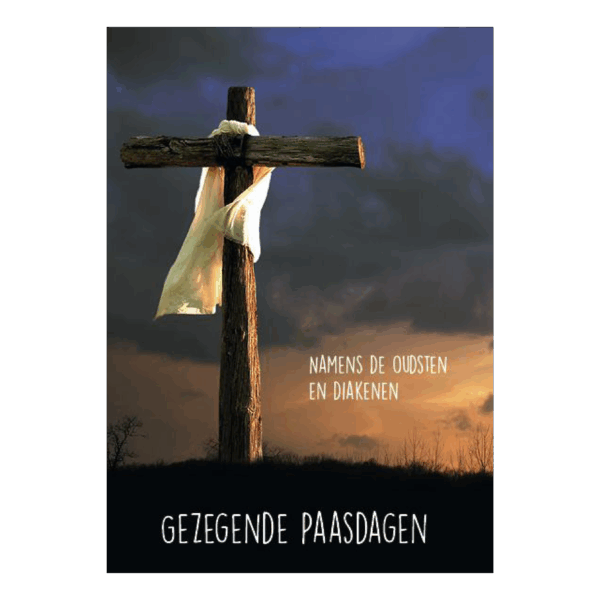 100 Voordeelkaarten kerk 'Gezegende paasdagen - kruis'