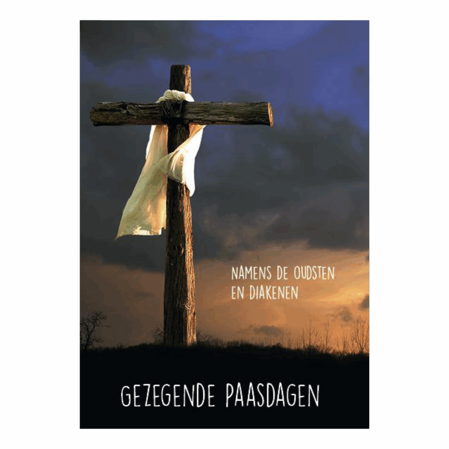 100 Voordeelkaarten kerk 'Gezegende paasdagen - kruis'