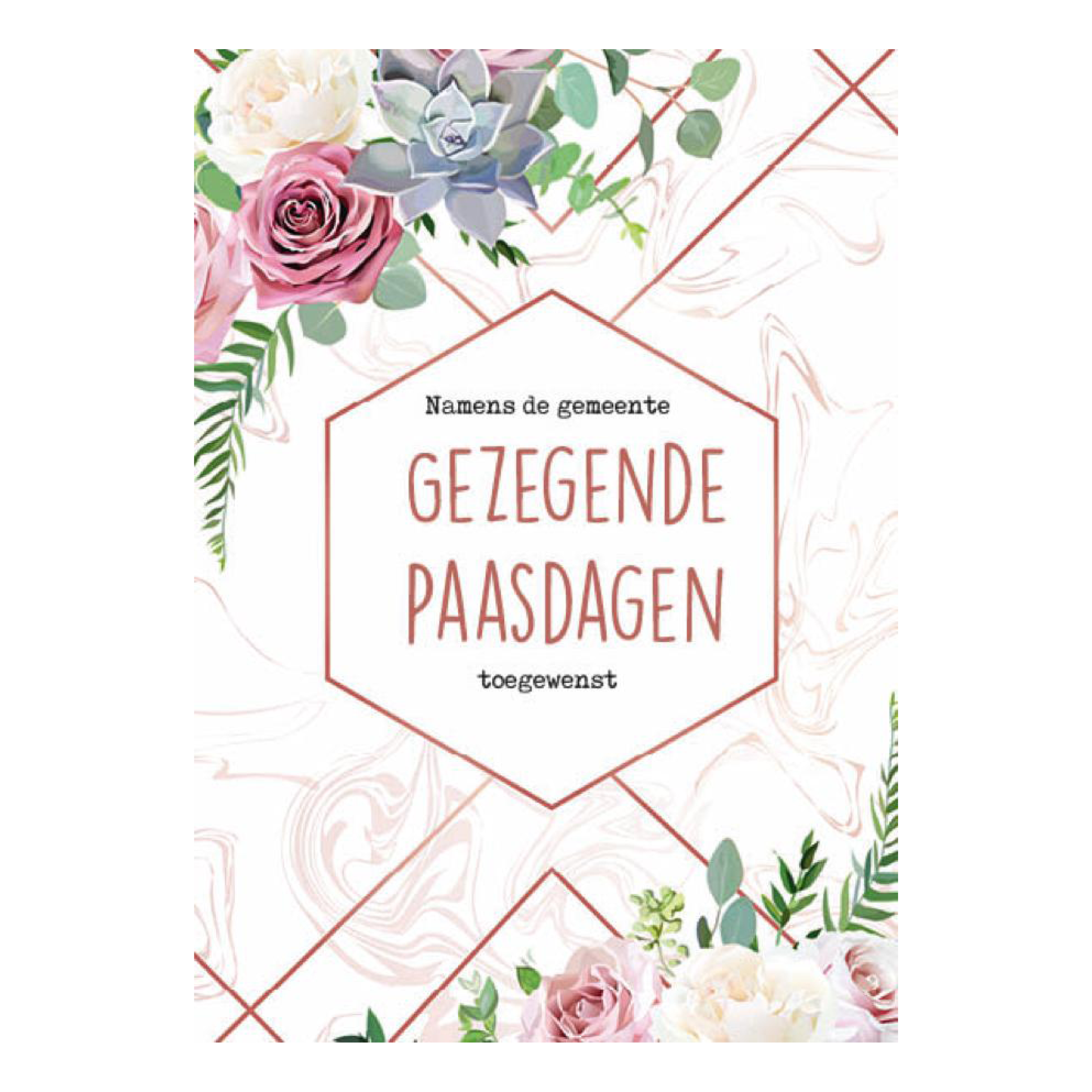 100 Voordeelkaarten kerk 'Gezegende paasdagen - abstract'