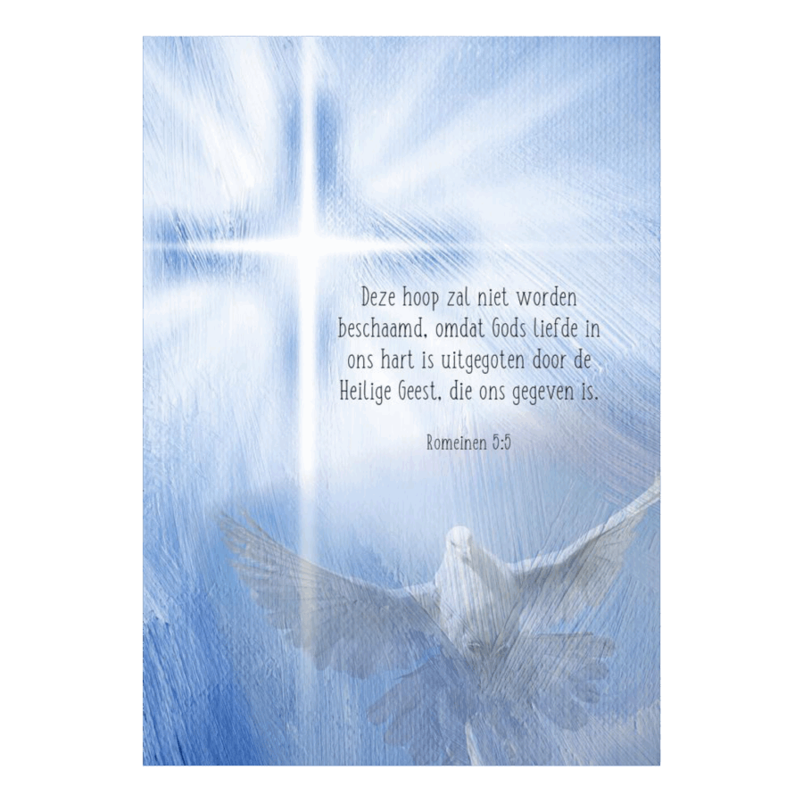 Kaart 'Duif - kruis - Romeinen 5'