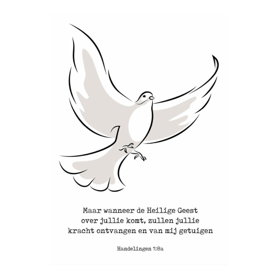 Kaart 'Duif - Handelingen 1:8'