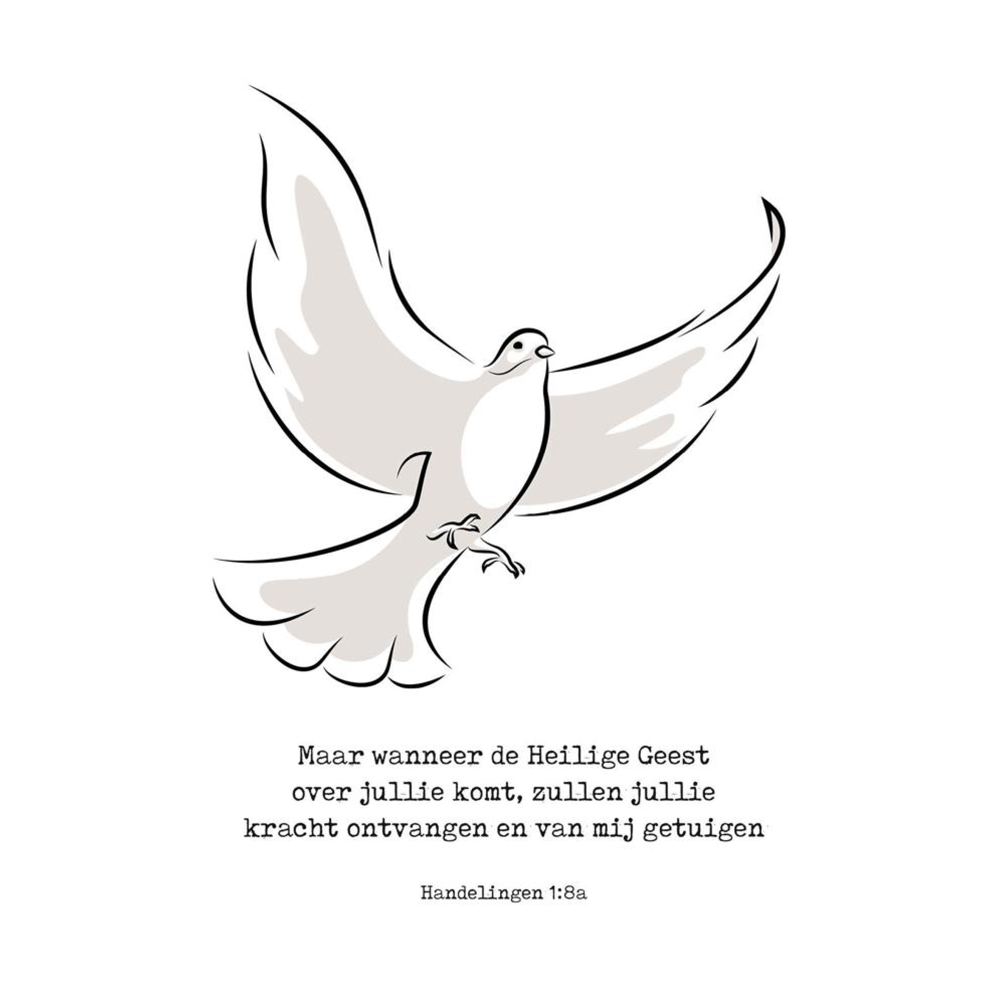 Kaart 'Duif - Handelingen 1:8'