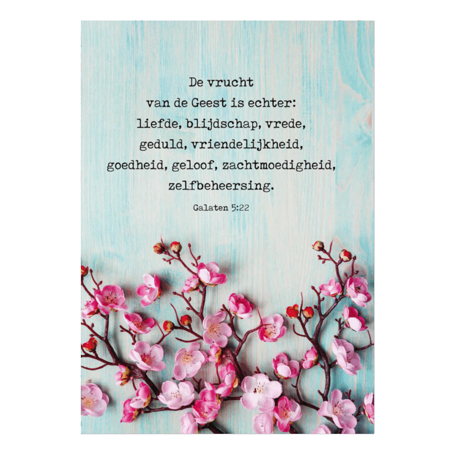 Kaart 'Bloesem - De vrucht van de Geest'
