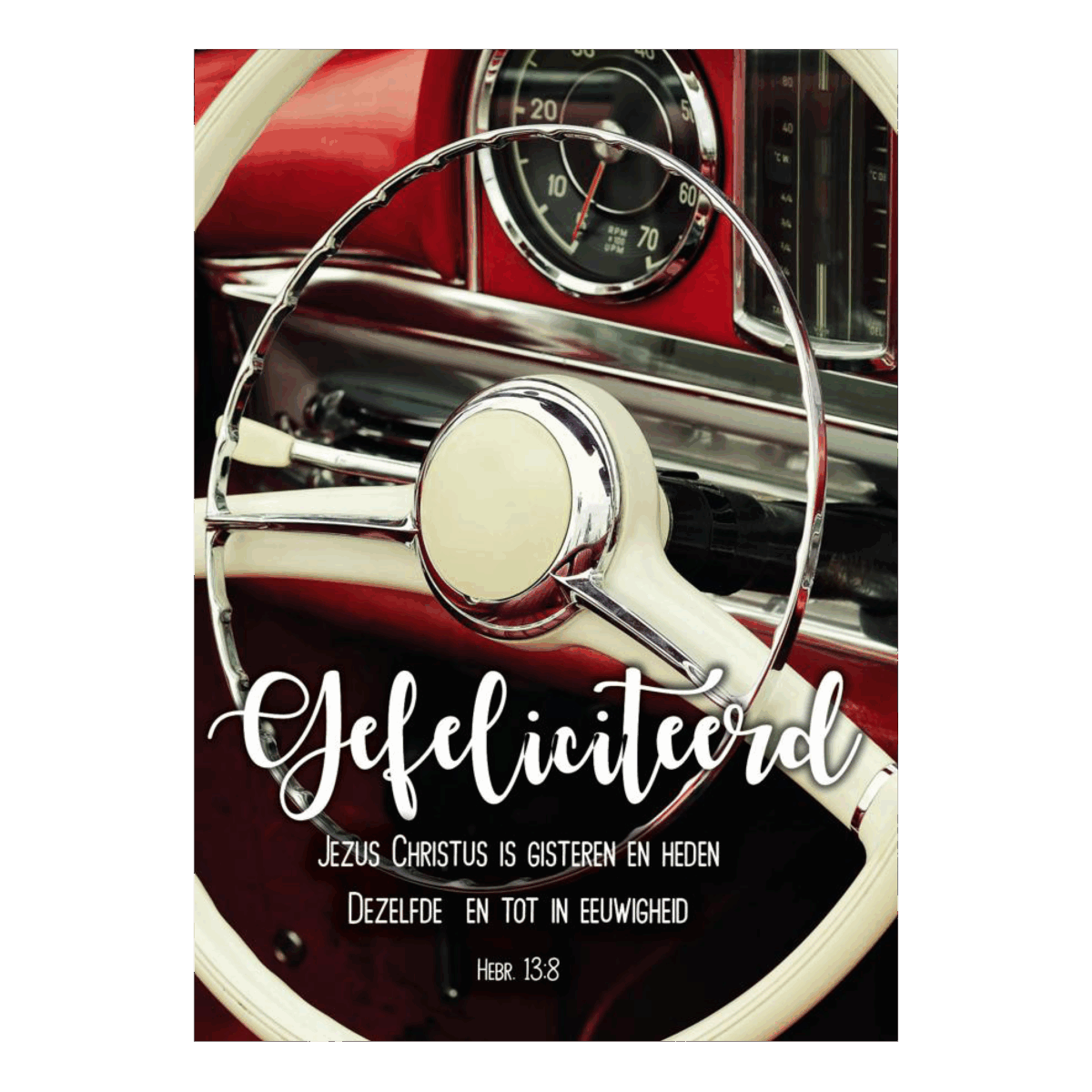 Kaartenpakket - 25 stuks 'Hartelijke Gefeliciteerd - stuurwiel