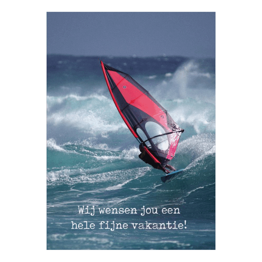 Voordeelkaart 'Fijne vakantie - surfer'