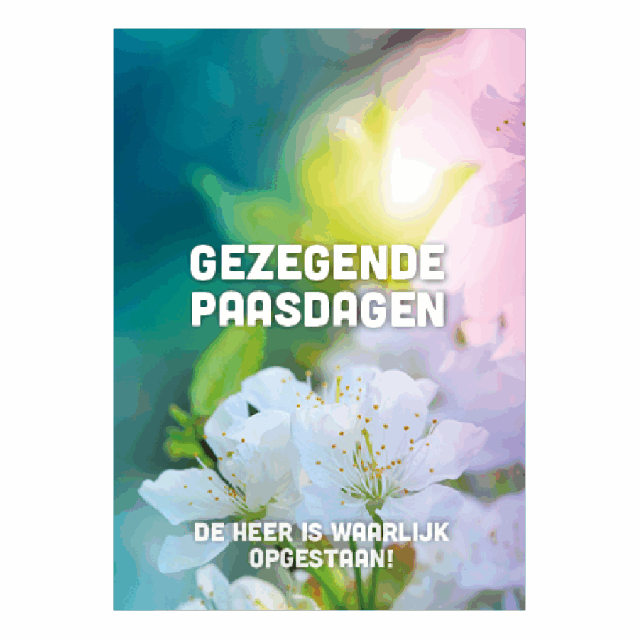 Voordeelkaart 'Gezegende paasdagen - Fleurig'