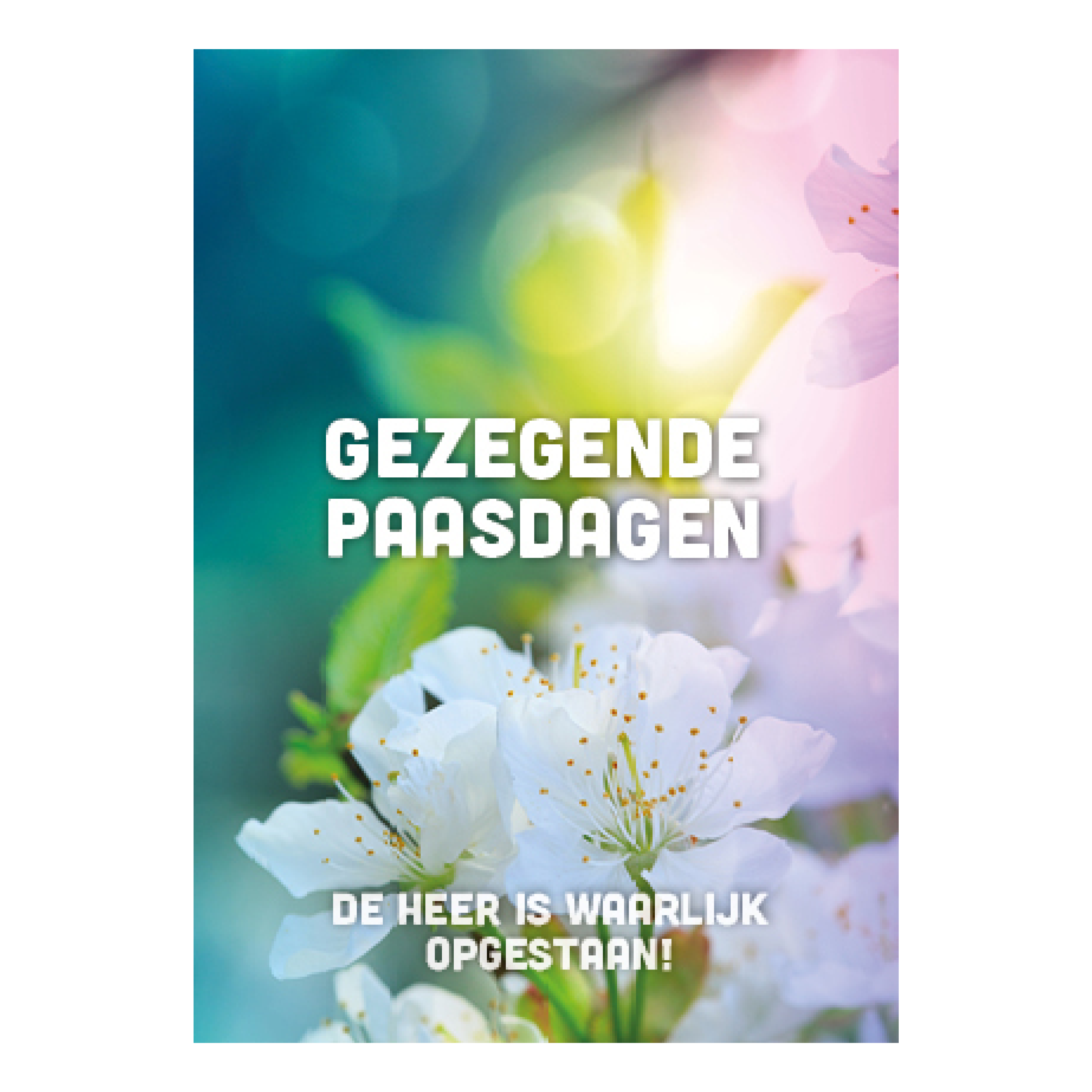 Voordeelkaart 'Gezegende paasdagen - Fleurig'