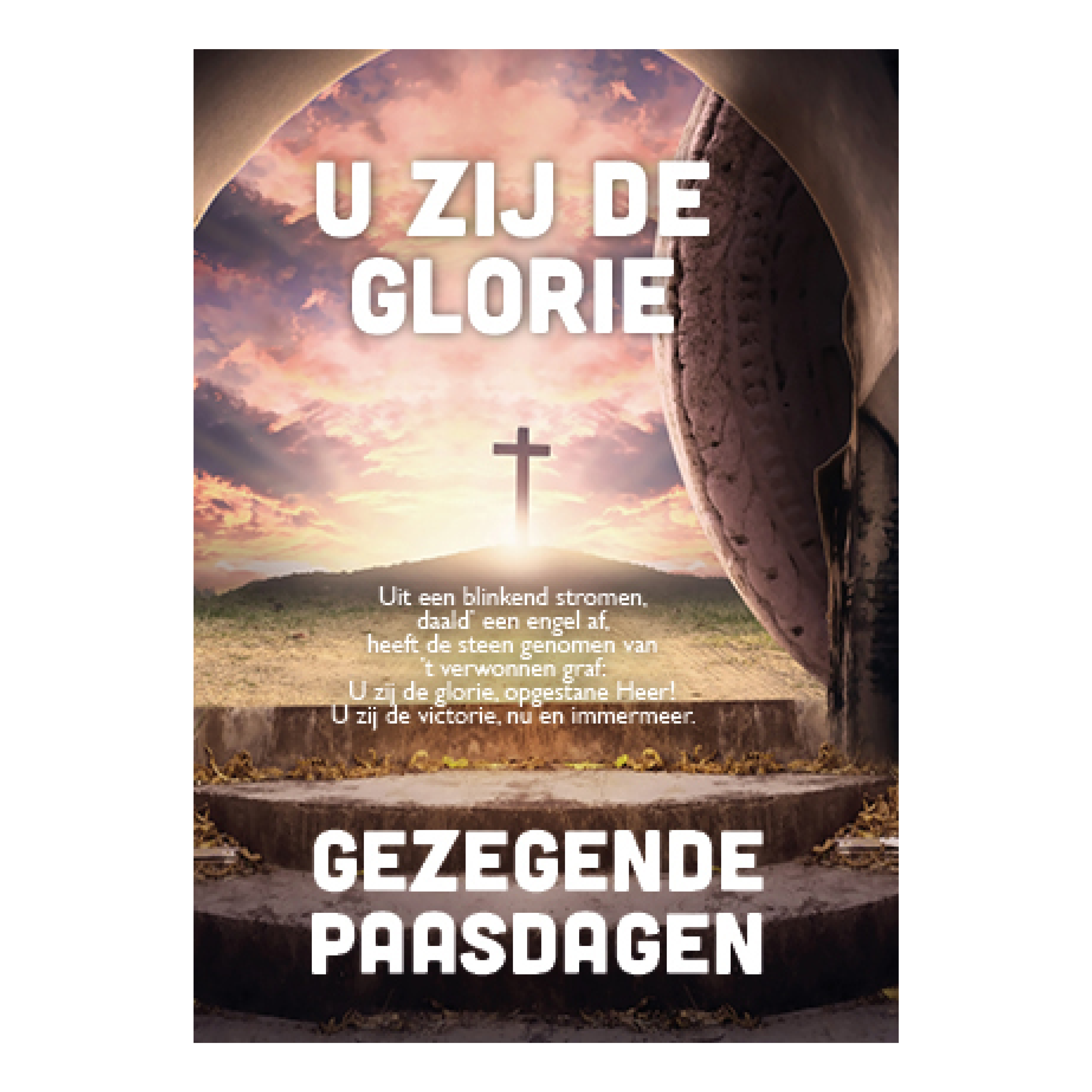 Voordeelkaart 'Gezegende paasdagen - U zij de glorie'