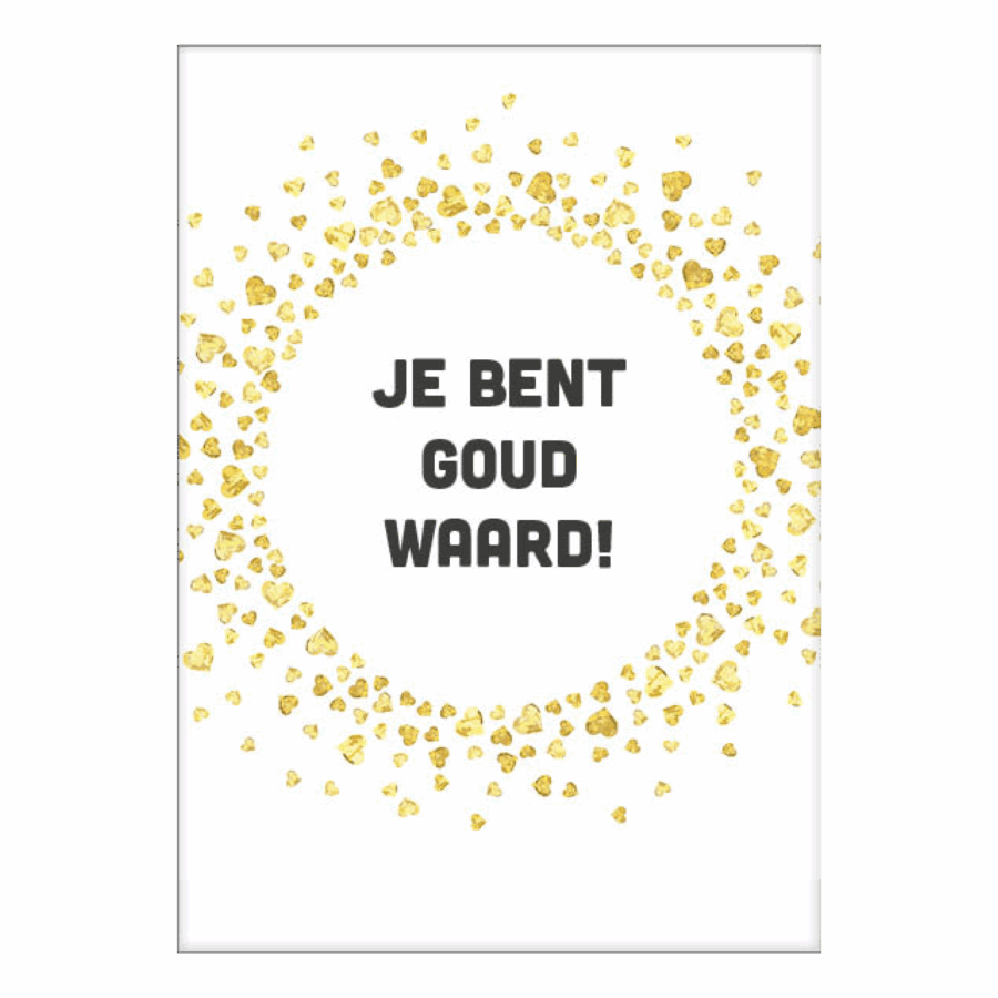 Voordeelkaart 'Je bent goud waard'