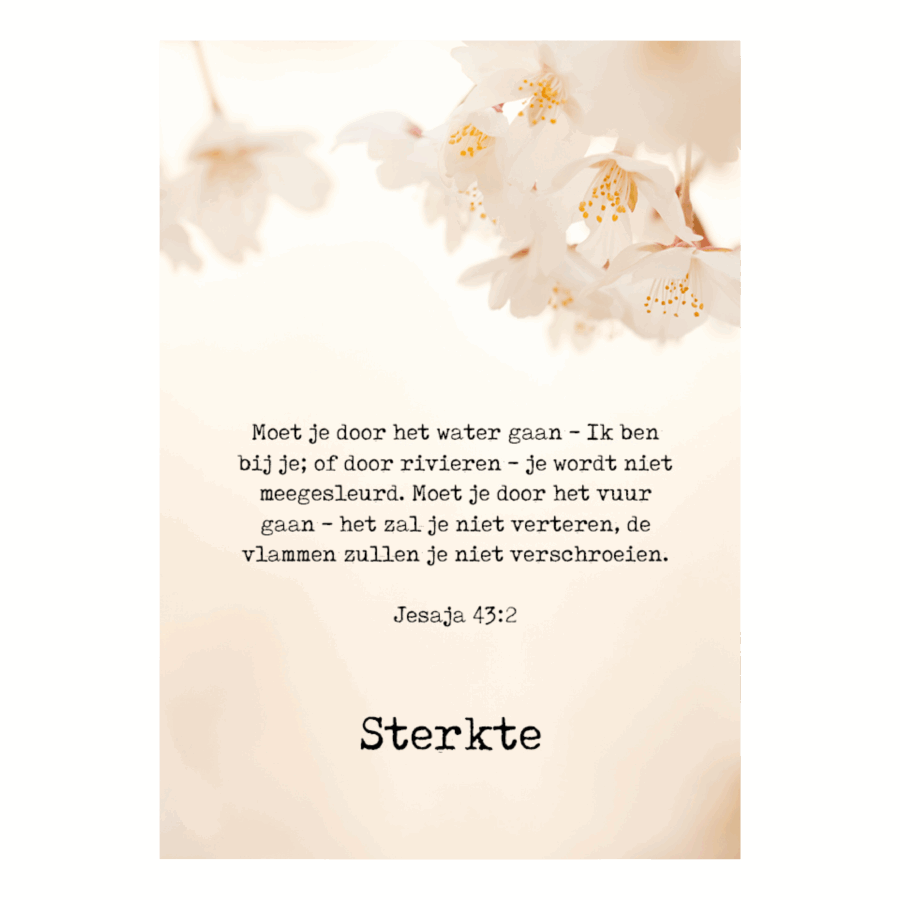 Voordeelkaart 'Sterkte - Jesaja 43'