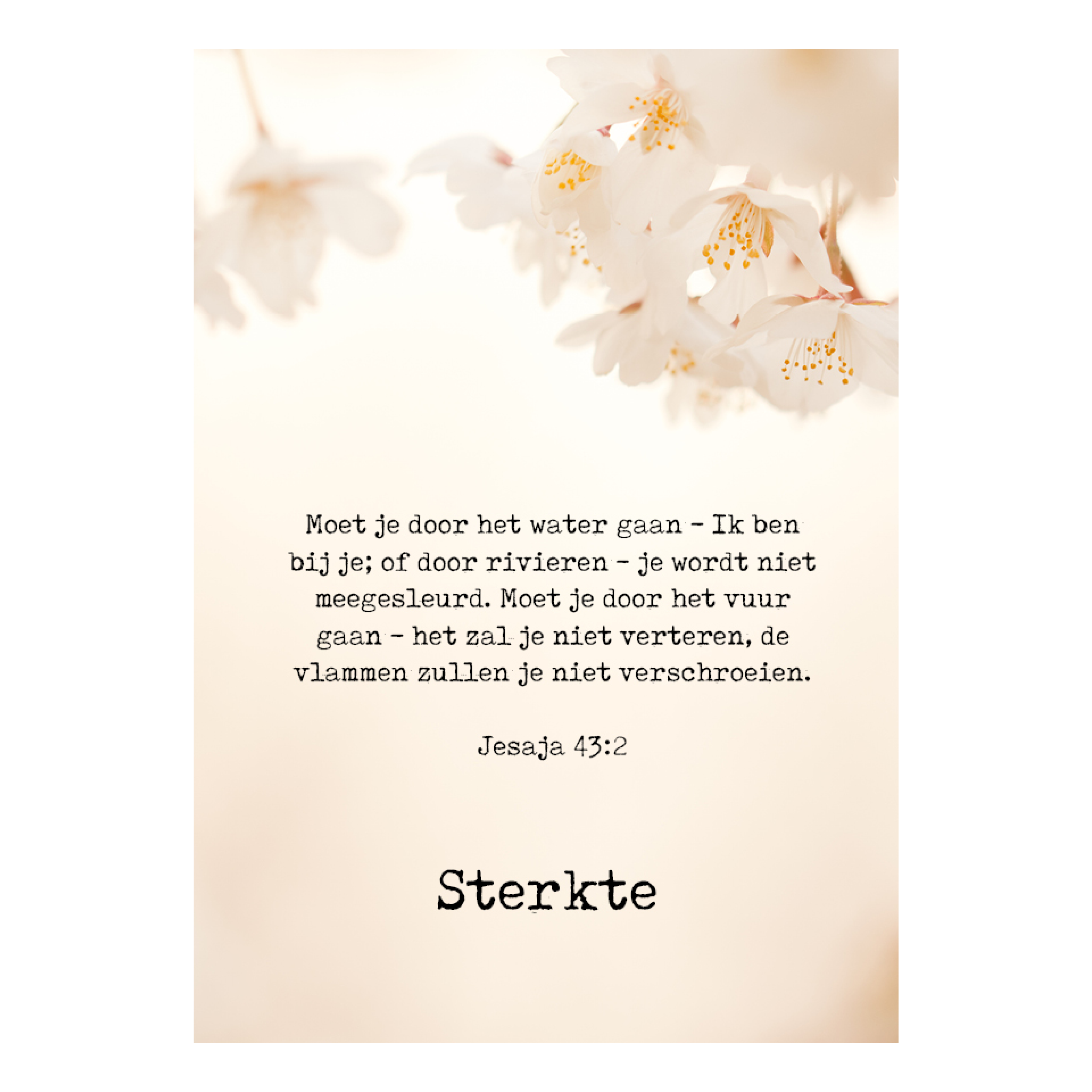 Voordeelkaart 'Sterkte - Jesaja 43'