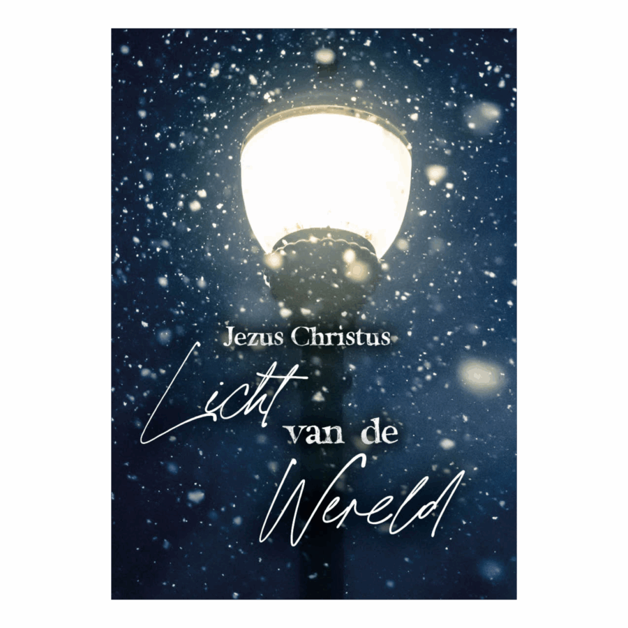 Kerstkaart 'Licht van de wereld'
