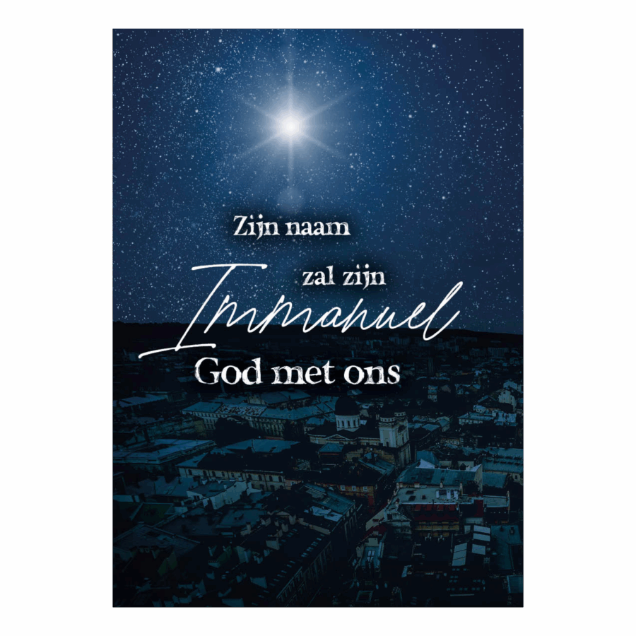 Kerstkaart 'Immanuël - stad'