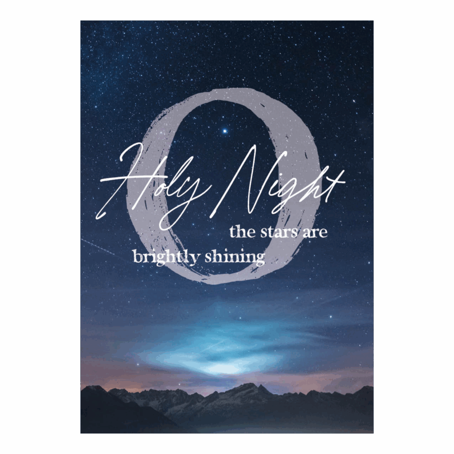 Kerstkaart 'O Holy night'