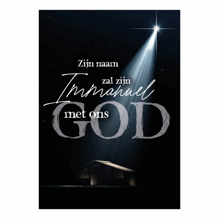 Kerstkaart 'God met ons'