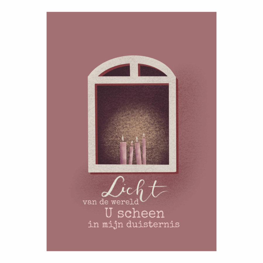 Kerstkaart 'Licht van de wereld' Marjolein