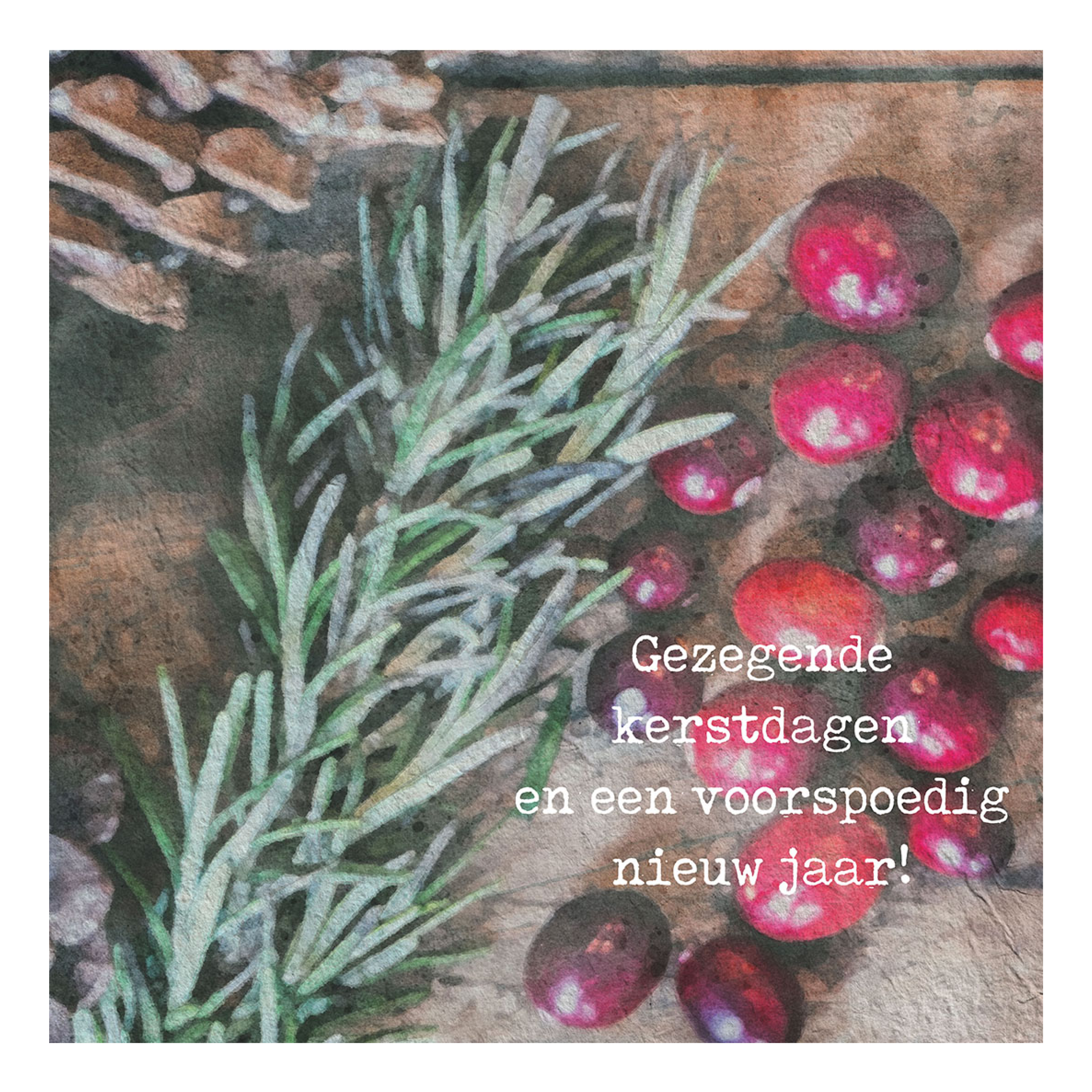 Minikaartje kerst 'kastanjes'