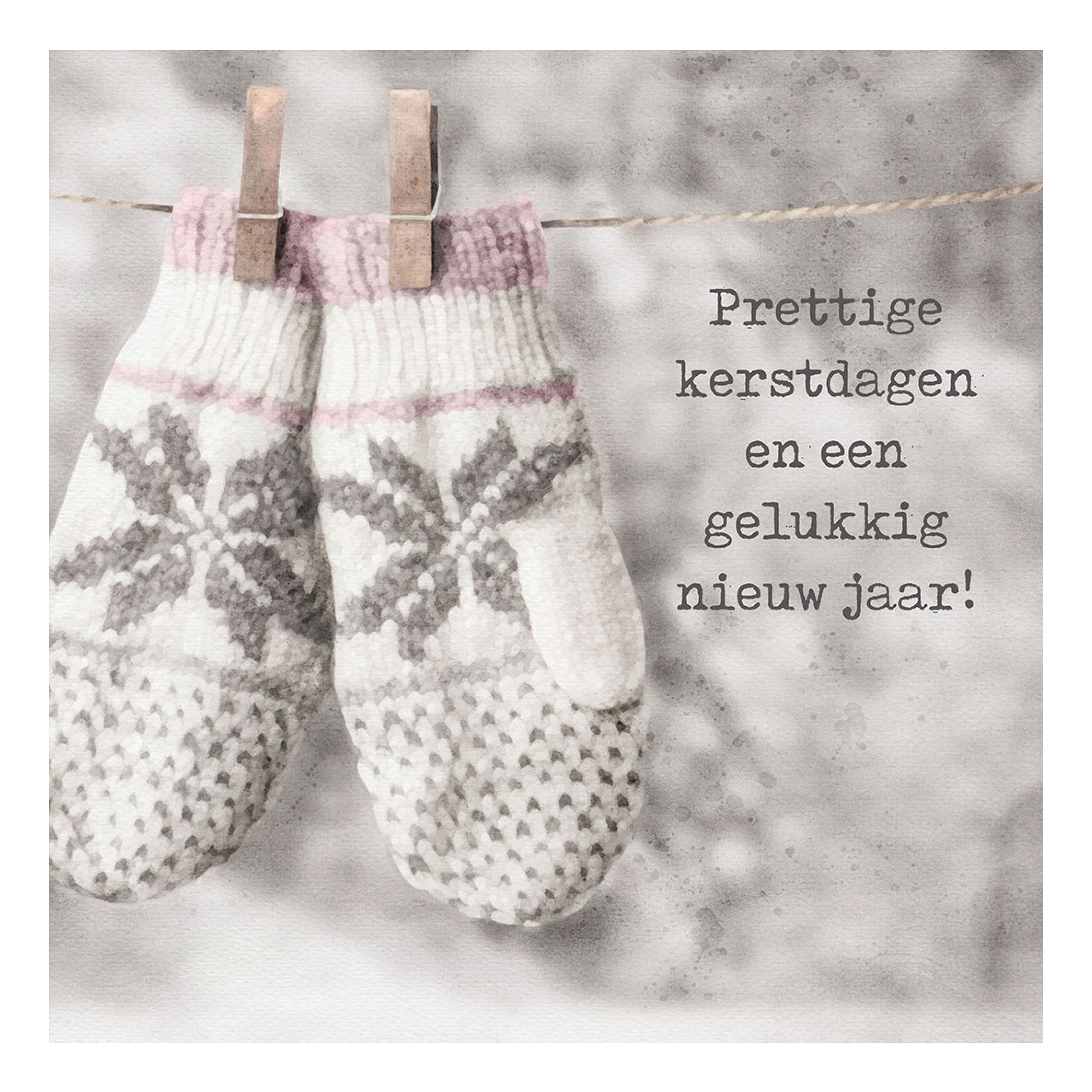 Minikaartje kerst 'wanten'