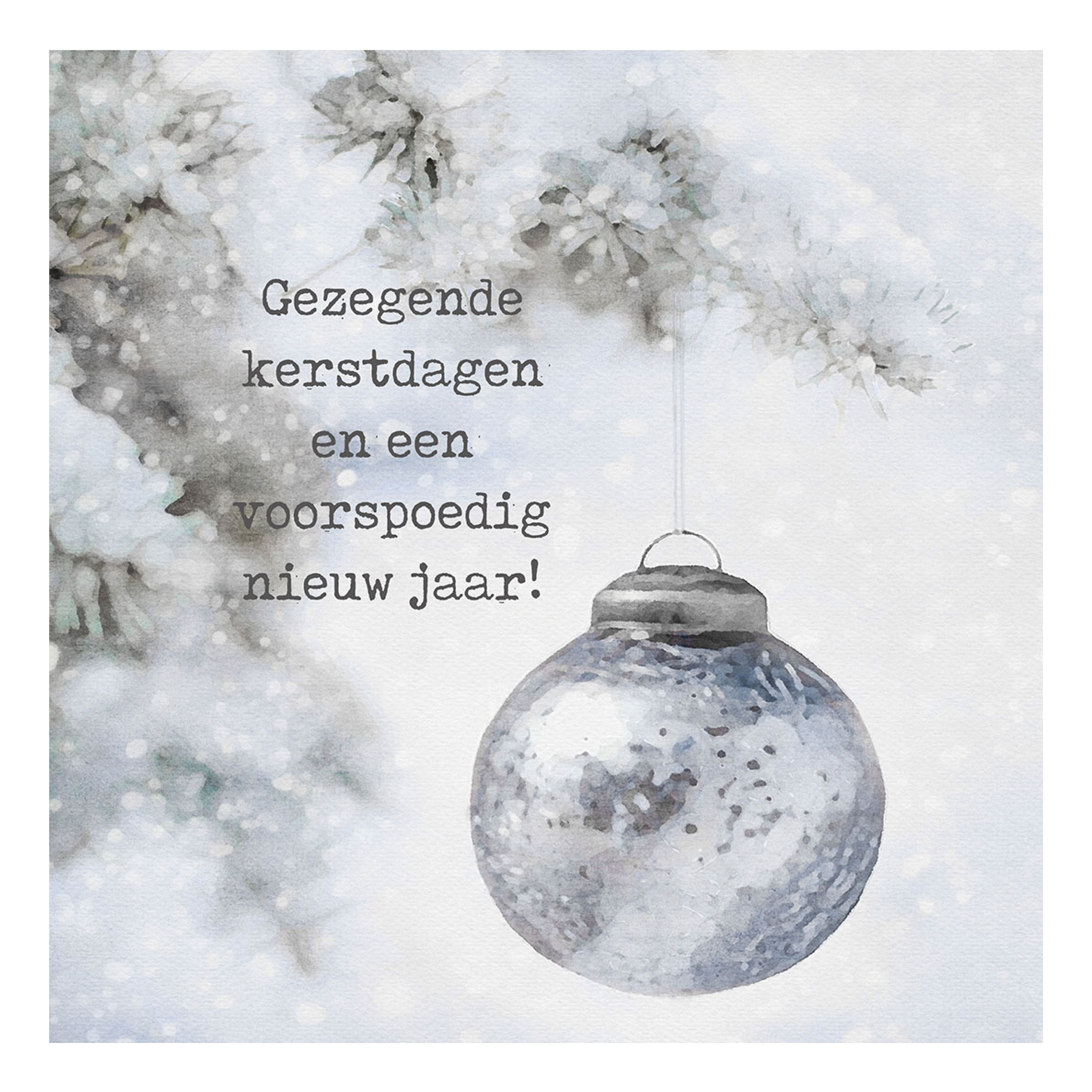 Minikaartje kerst 'kerstbal'